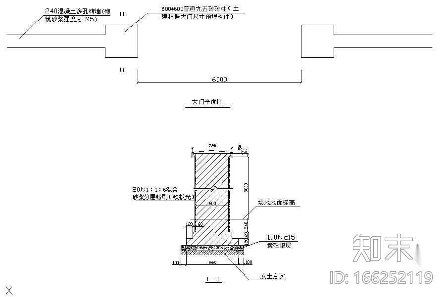 某临时围墙大样图施工图下载【ID:166252119】