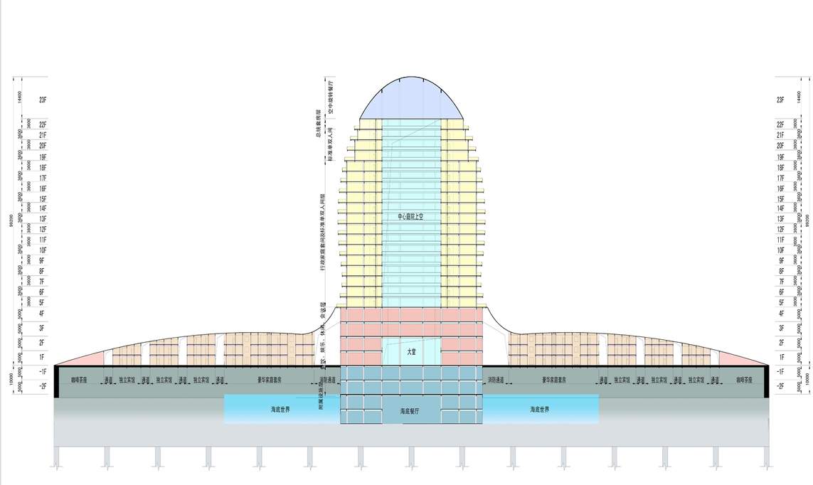 [海南]八爪鱼七星级大酒店建筑设计方案文本cad施工图下载【ID:151647127】