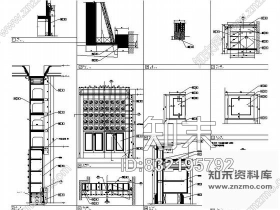 图块/节点健身房接待区毛巾装饰架详图cad施工图下载【ID:832195792】