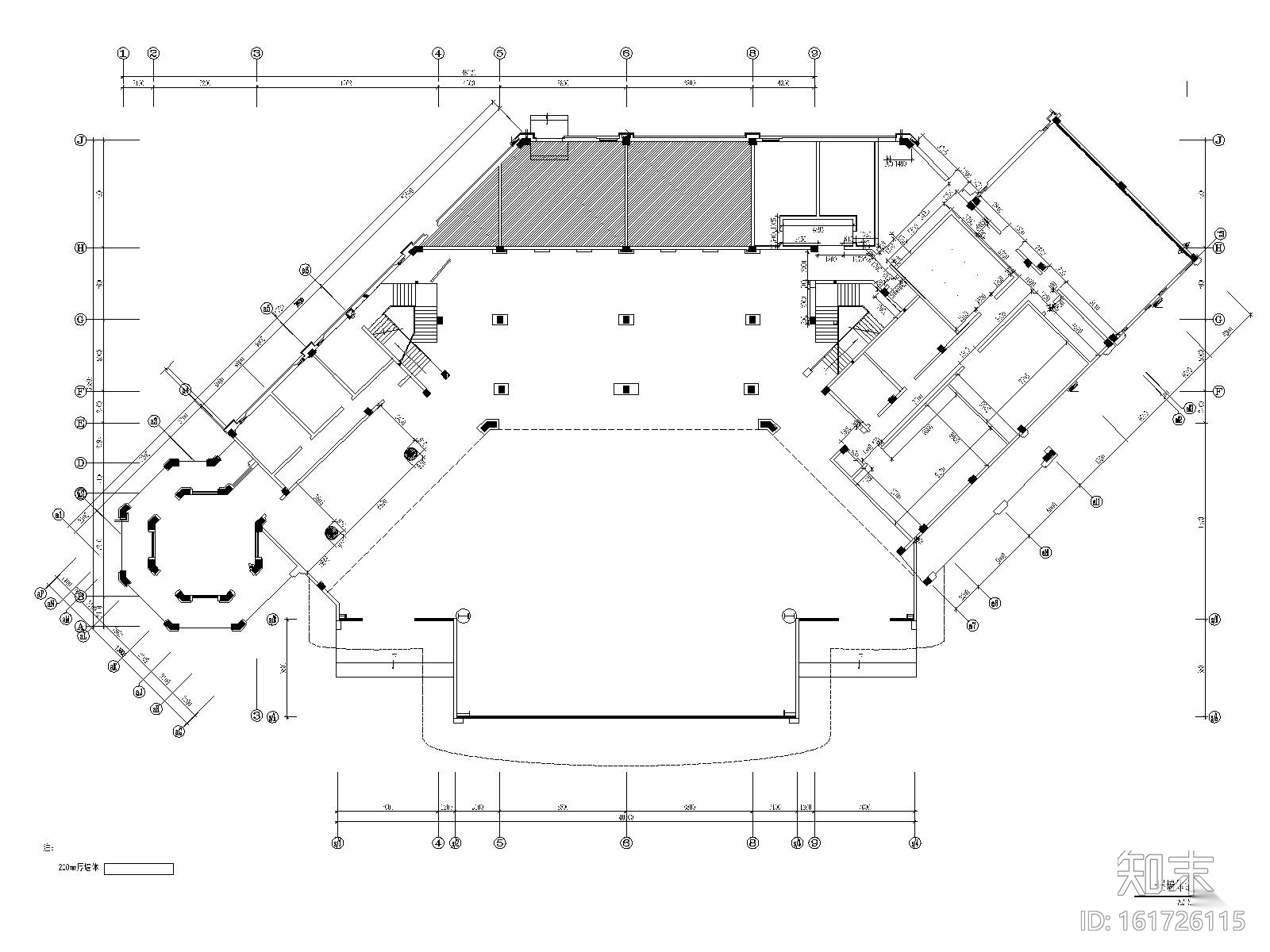 [福建]品川-福州名城销售大厅&酒店大堂室内装修施工图纸施工图下载【ID:161726115】