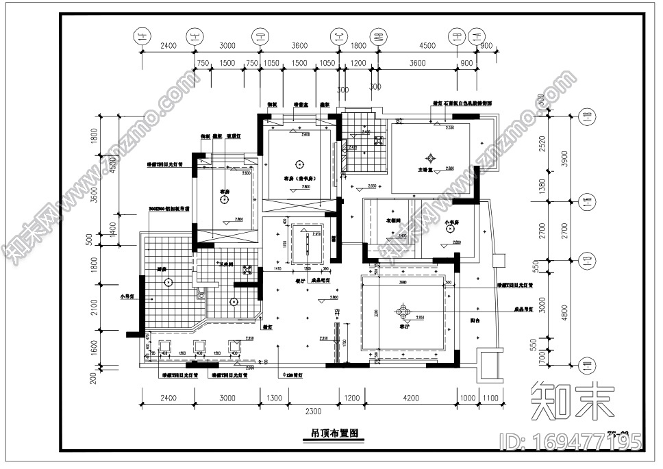 简约风格三居家装|CAD施工图|cad施工图下载【ID:169477195】