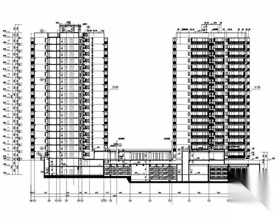 [北京]某18层住宅楼建筑施工图（知名设计院设计）施工图下载【ID:149532163】