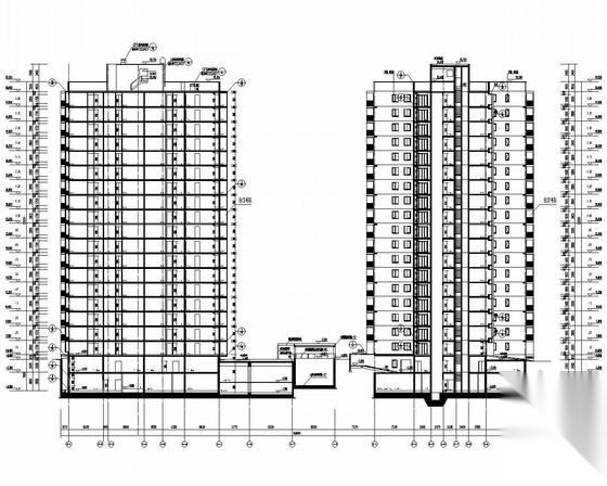 [北京]某18层住宅楼建筑施工图（知名设计院设计）施工图下载【ID:149532163】