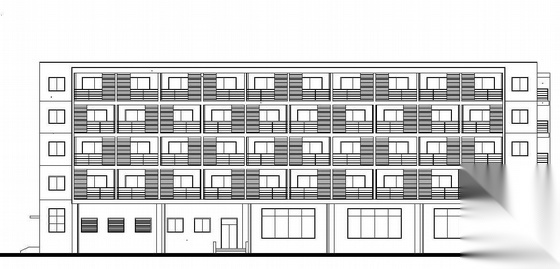 某五层会所建筑施工图cad施工图下载【ID:167385130】