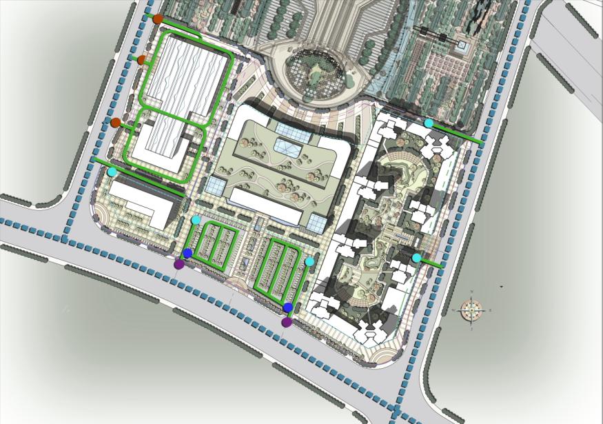 [广东]现代风格多业态文体广场建筑设计方案文本cad施工图下载【ID:167513131】