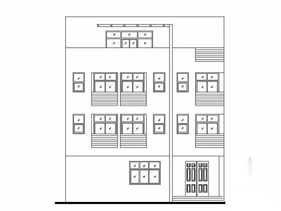 某四层独栋住宅建筑施工图施工图下载【ID:166072139】