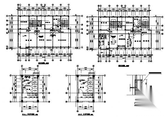 某六层办公楼建筑施工图cad施工图下载【ID:151435168】