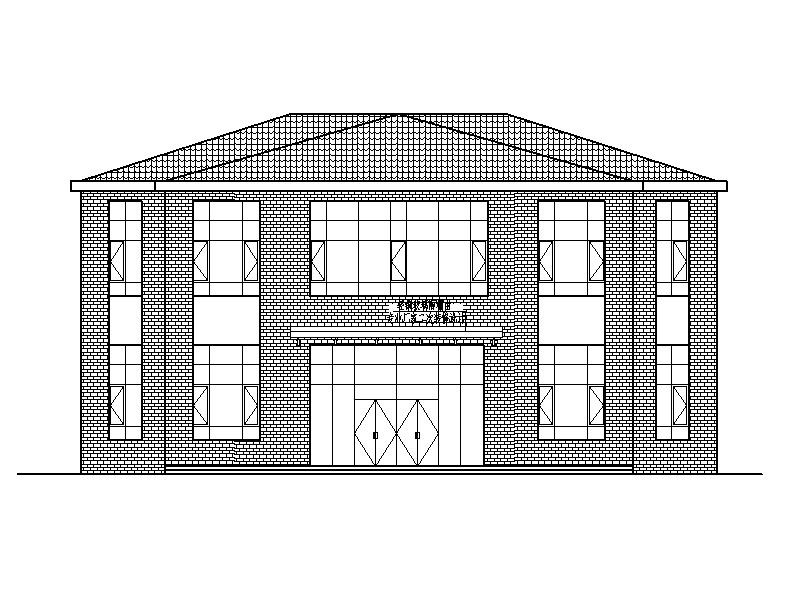 [宁夏]经典学院风格中学食堂建筑施工图施工图下载【ID:151544130】