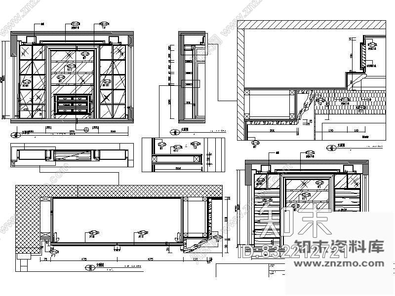 图块/节点精致餐厅立面图cad施工图下载【ID:832212721】