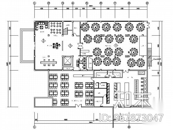 [湖北]某烟草专卖局办公室内装修图cad施工图下载【ID:967873047】