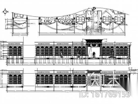 [四川]欧式风咖啡馆设计施工图（含实景）cad施工图下载【ID:161769159】