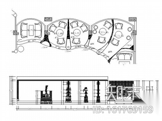 [四川]欧式风咖啡馆设计施工图（含实景）cad施工图下载【ID:161769159】