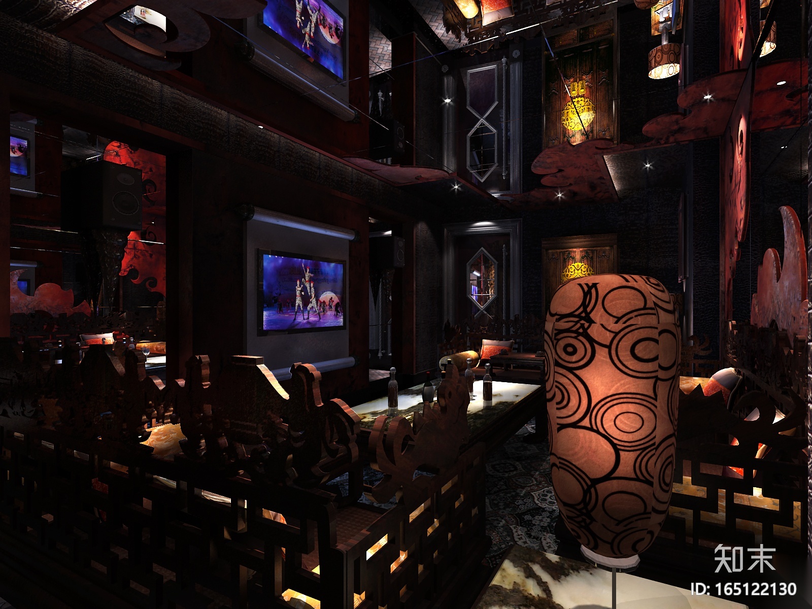 欧式风格夜总会装修设计施工图（附效果图）施工图下载【ID:165122130】