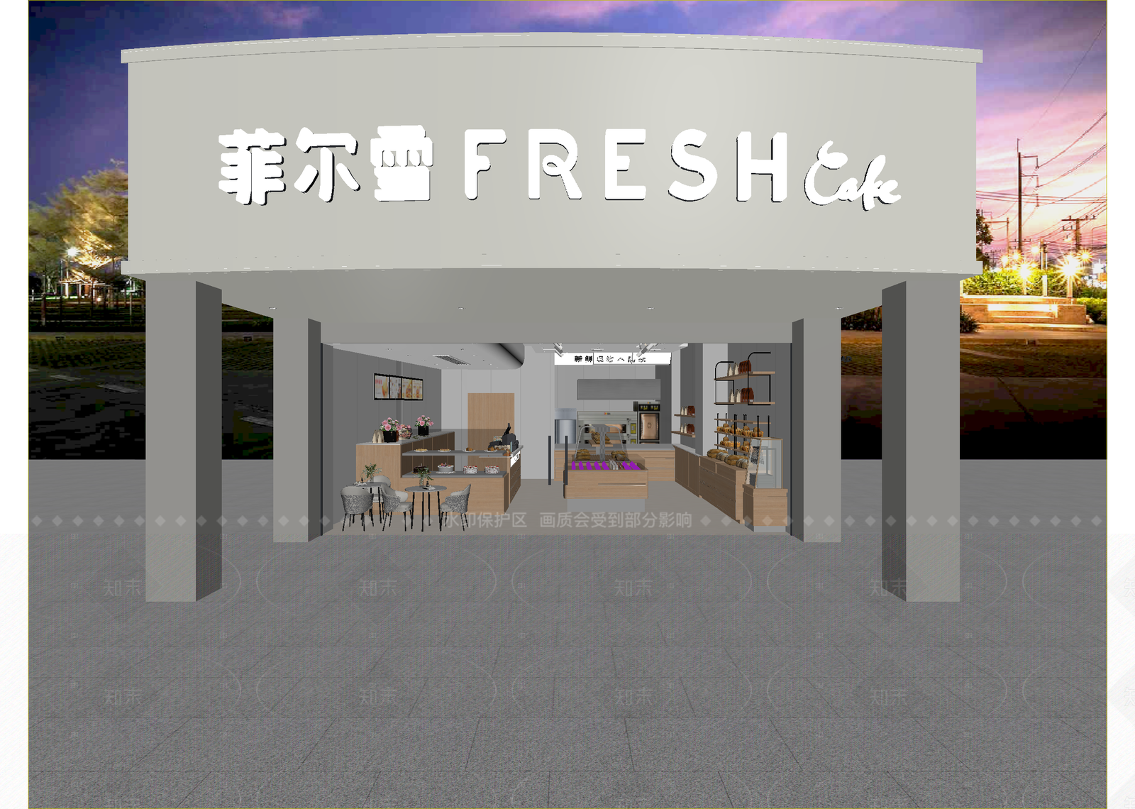 现代咖啡厅3D模型下载【ID:1214940547】