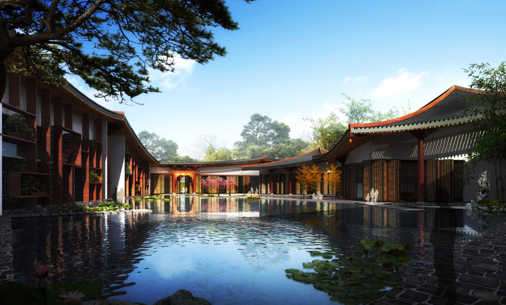 [河南]西北湖酒店建筑设计方案文本cad施工图下载【ID:166822134】