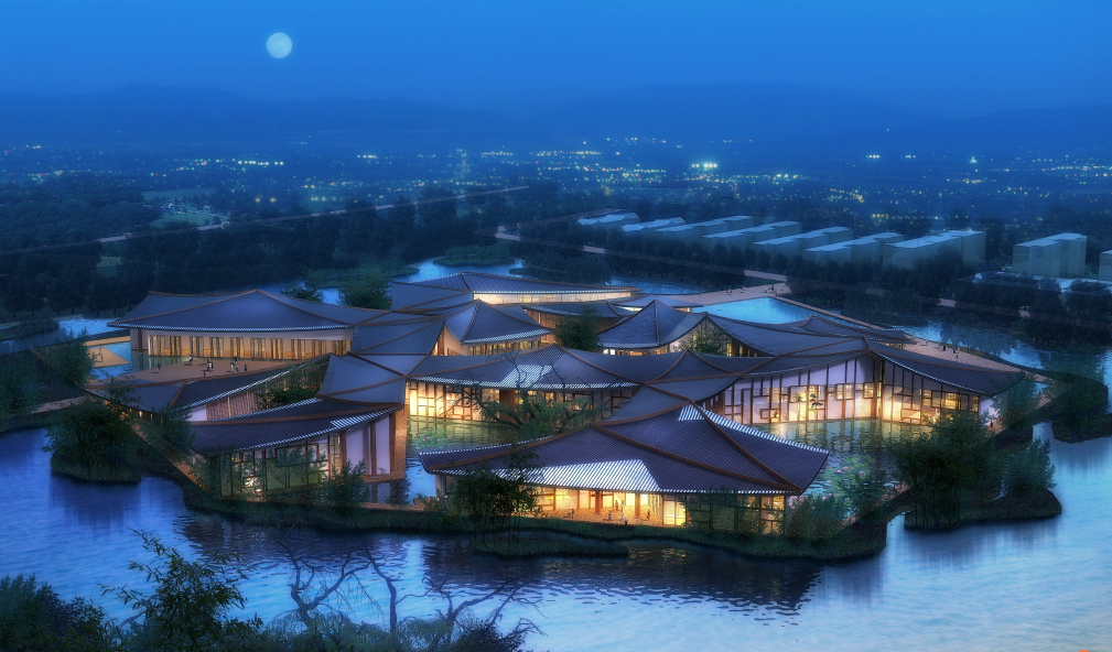 [河南]西北湖酒店建筑设计方案文本cad施工图下载【ID:166822134】