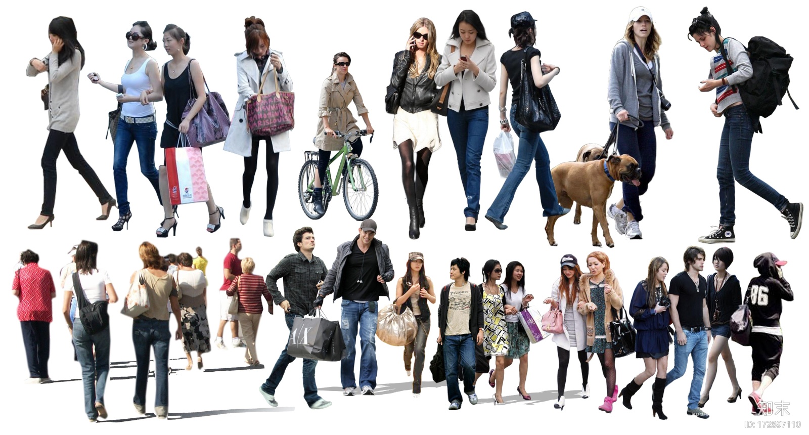 多形象多姿势人物免抠图12贴图下载