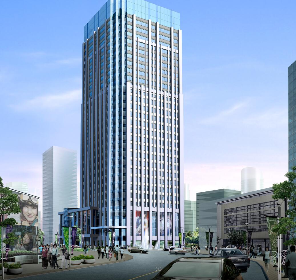 [江苏]南京百汇国际办公楼建筑方案文本设计cad施工图下载【ID:166221136】