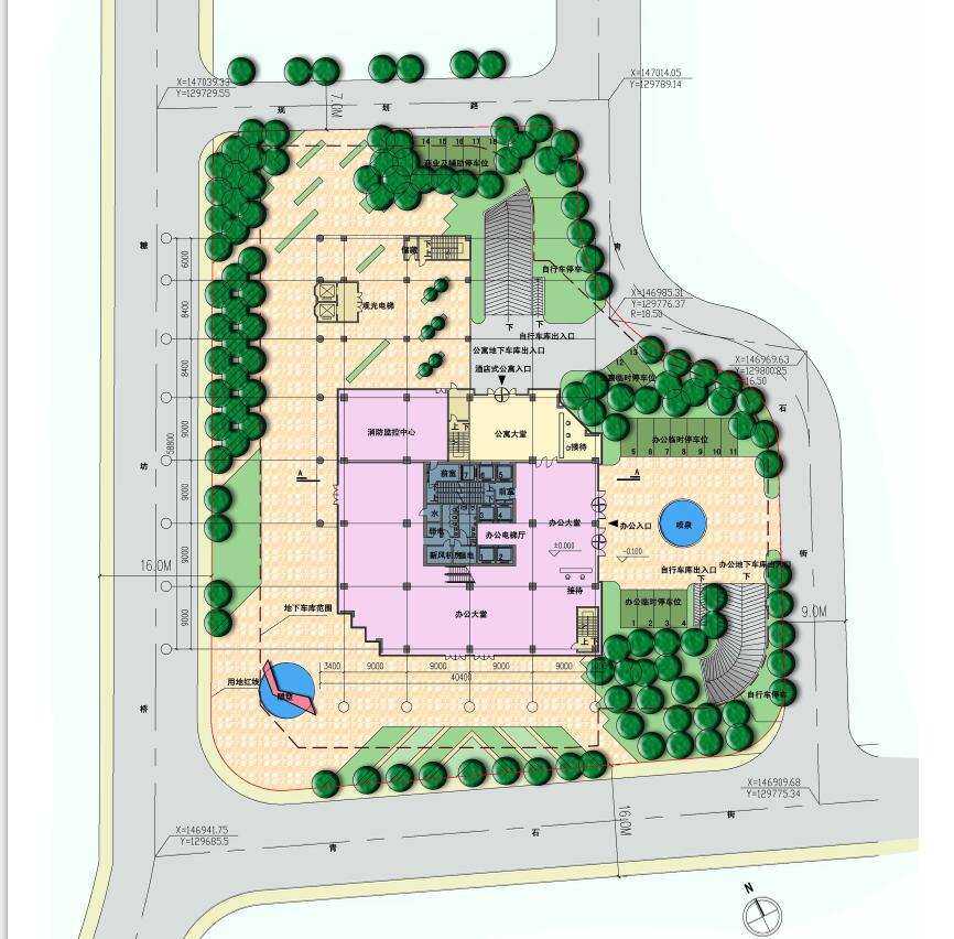 [江苏]南京百汇国际办公楼建筑方案文本设计cad施工图下载【ID:166221136】