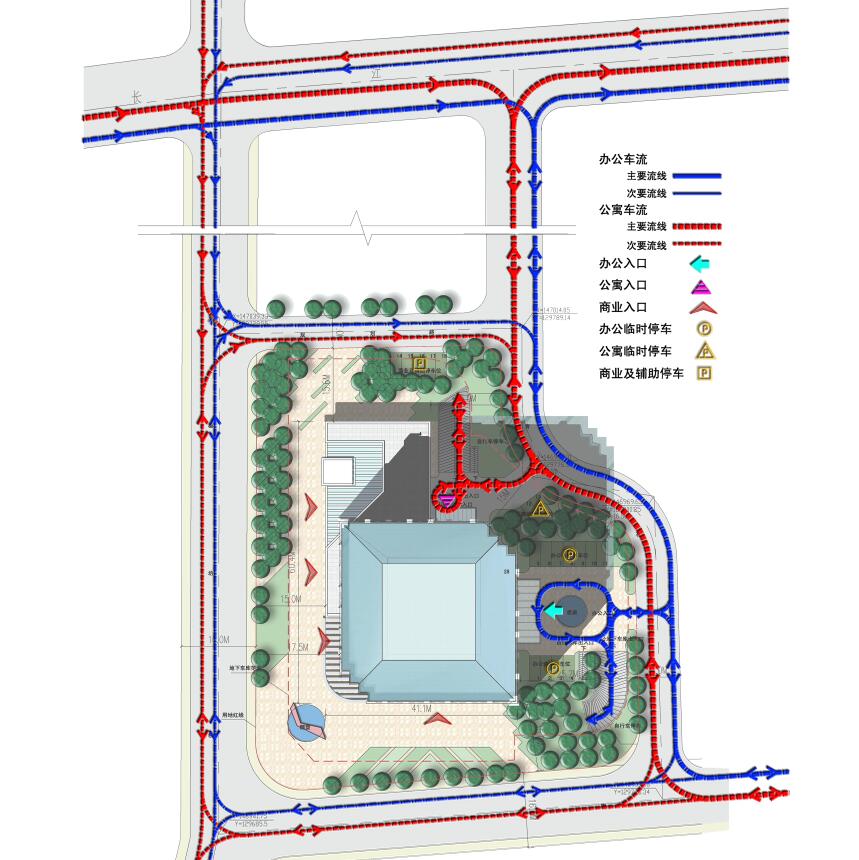[江苏]南京百汇国际办公楼建筑方案文本设计cad施工图下载【ID:166221136】