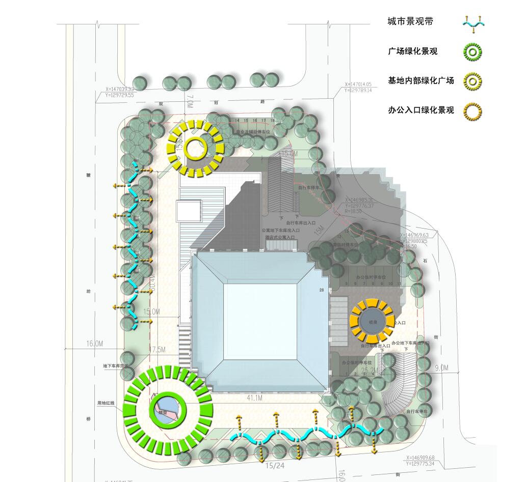 [江苏]南京百汇国际办公楼建筑方案文本设计cad施工图下载【ID:166221136】
