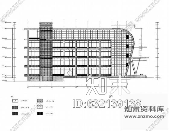 某体育学院重竞技馆外装施工图cad施工图下载【ID:632139138】