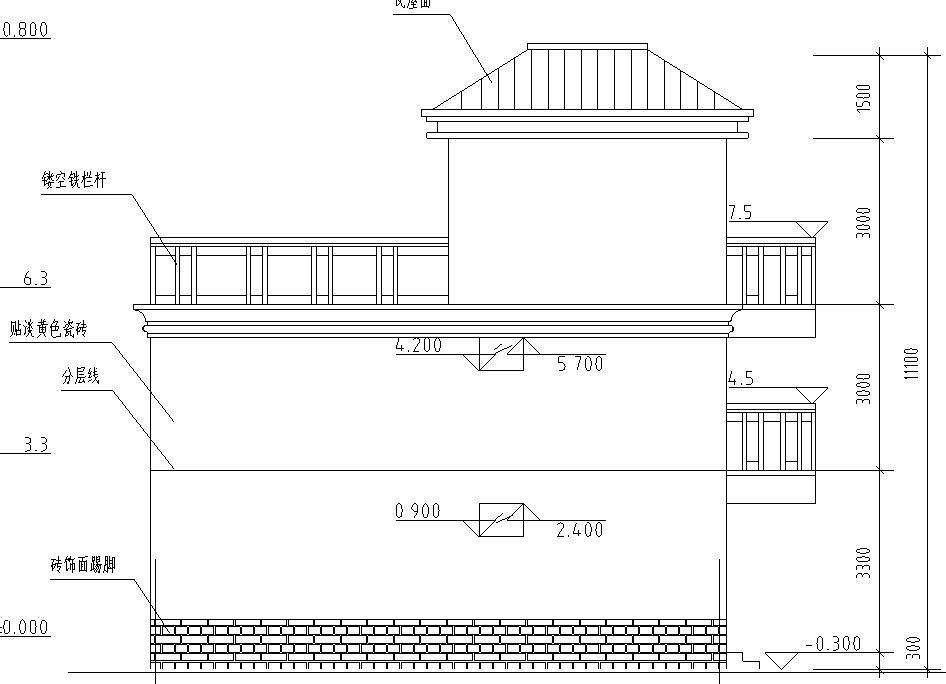 半框架半砖混结构独栋别墅建筑施工图设计施工图下载【ID:151389122】