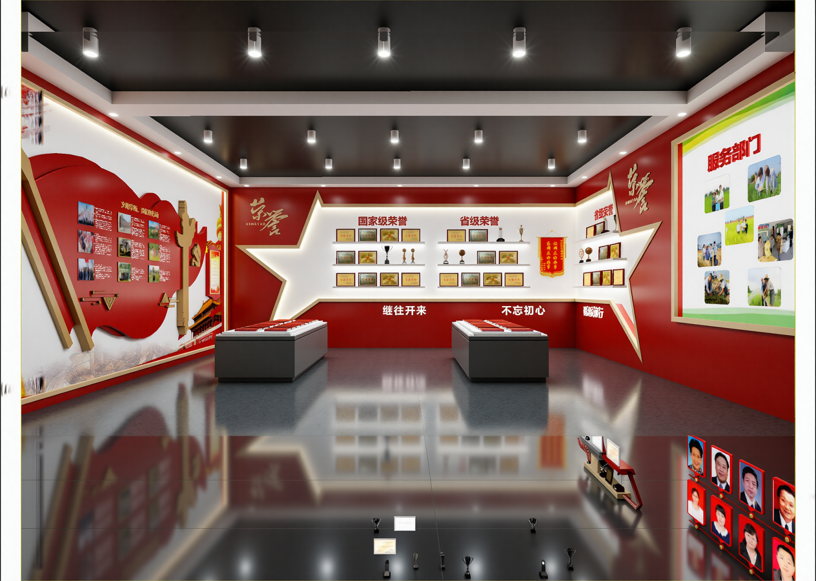 现代企业文化展厅3D模型下载【ID:1215023870】