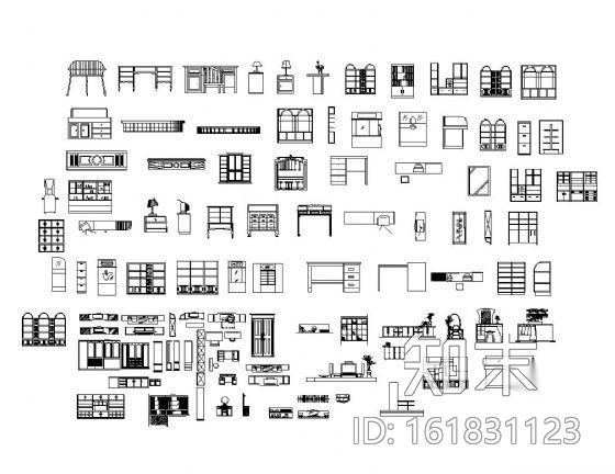 家具综合图块集cad施工图下载【ID:161831123】