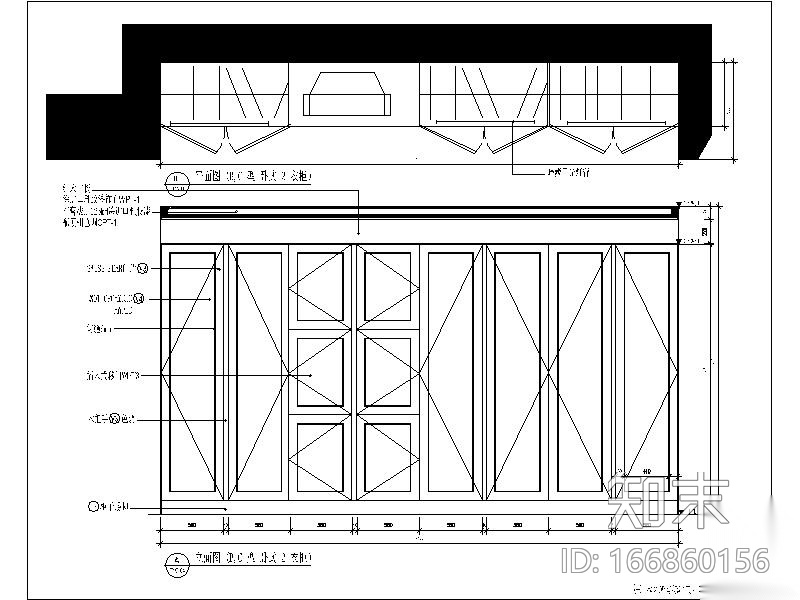 衣柜立面图cad施工图下载【ID:166860156】