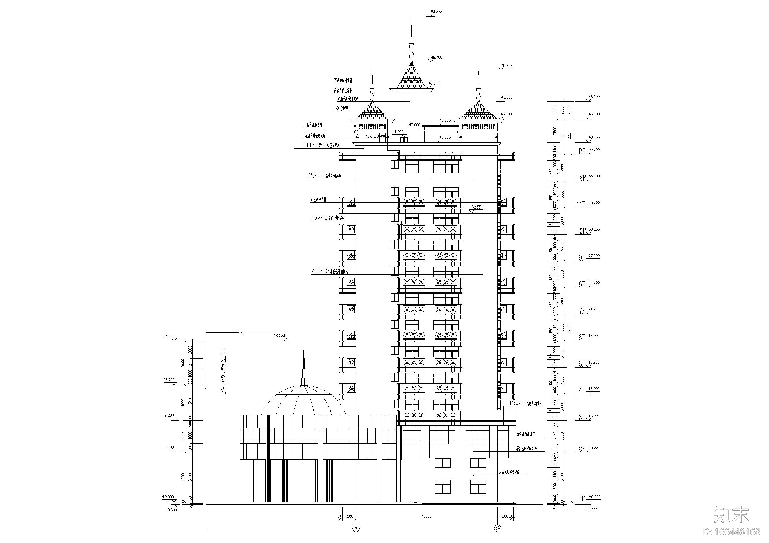 某十二层高层住宅建筑扩初图施工图下载【ID:166448168】