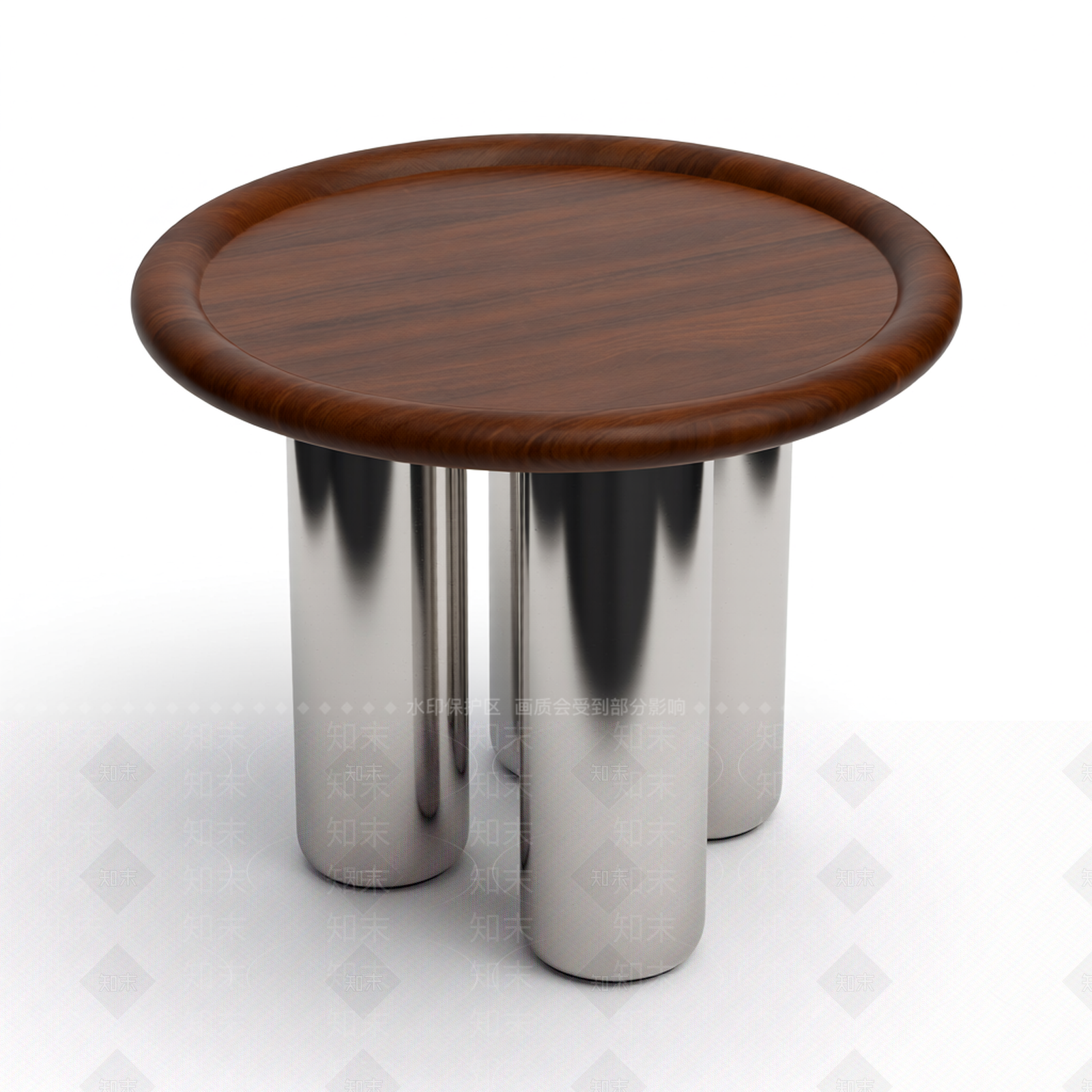 圆形木质小桌3D模型下载【ID:1206199463】