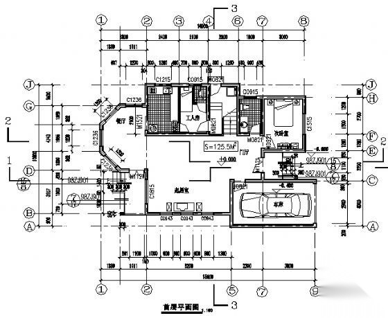 桂林某三层别墅建筑方案图cad施工图下载【ID:149920163】