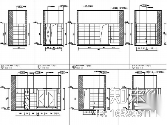 [福州]中国知名保险公司办公室装修施工图（含高清效果图...cad施工图下载【ID:165906111】