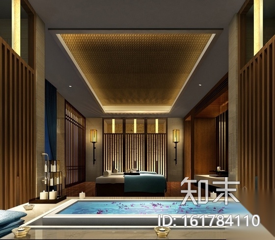 [浙江]国际现代水疗洗浴会所室内装修施工图（含效果）cad施工图下载【ID:161784110】