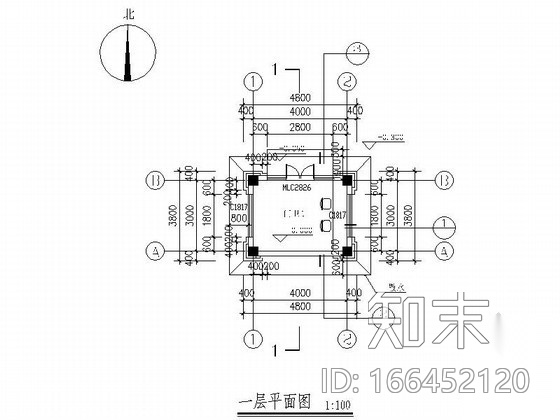 [江苏]某小学欧式门卫建筑施工图cad施工图下载【ID:166452120】