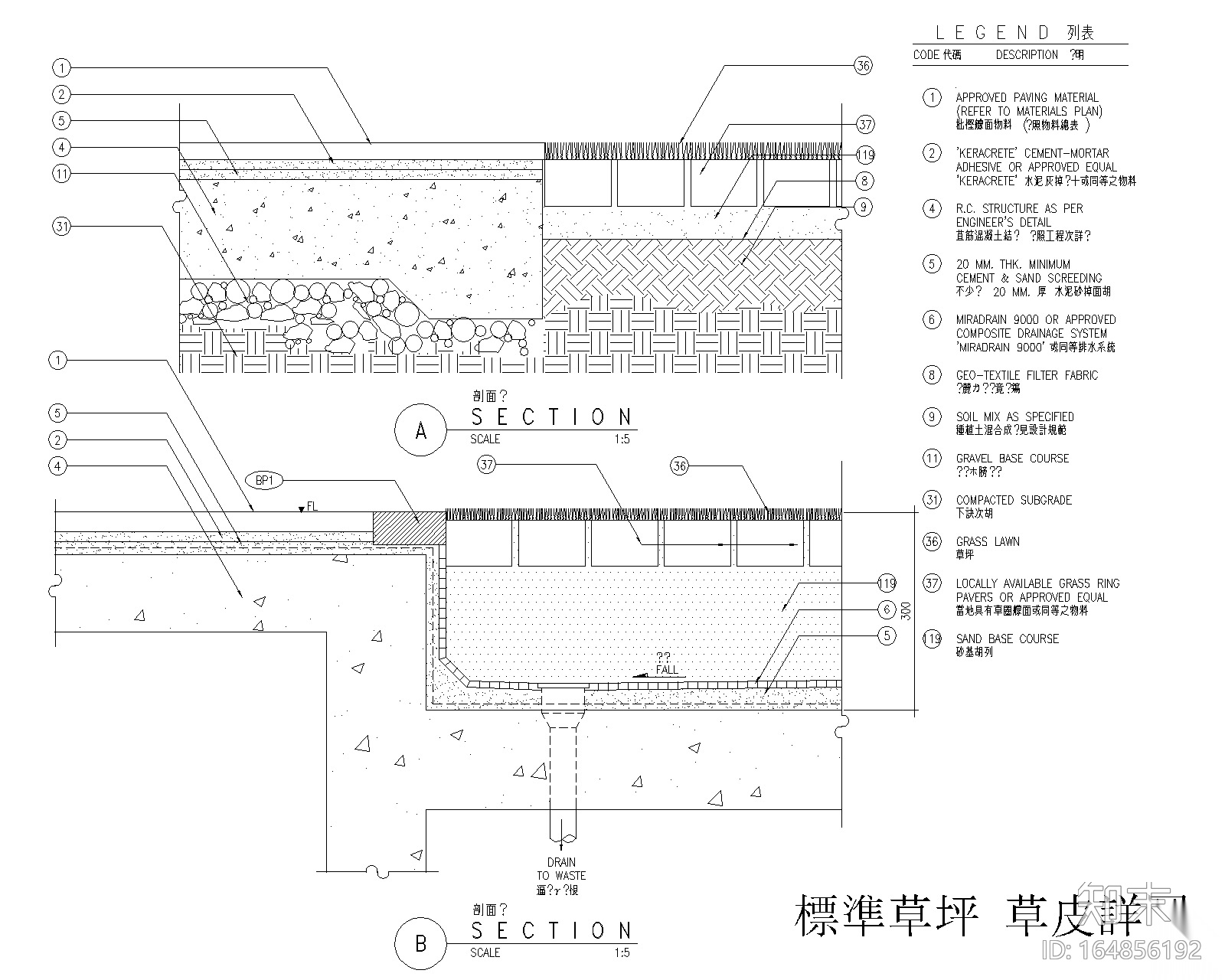 精选路缘侧石设计施工图（25套）cad施工图下载【ID:164856192】