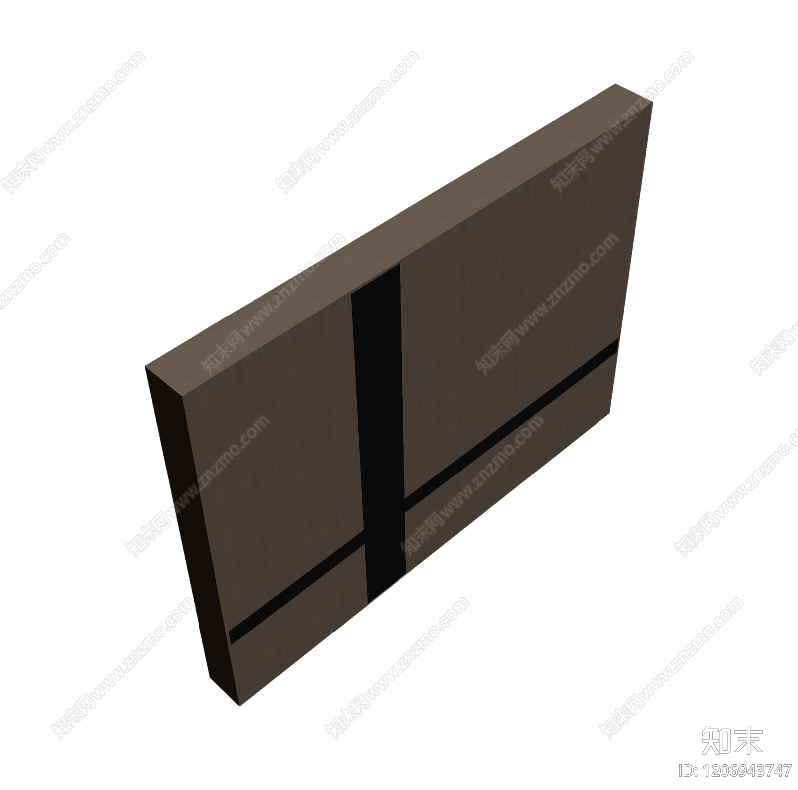 深色电视墙组件3D模型下载【ID:1206943747】