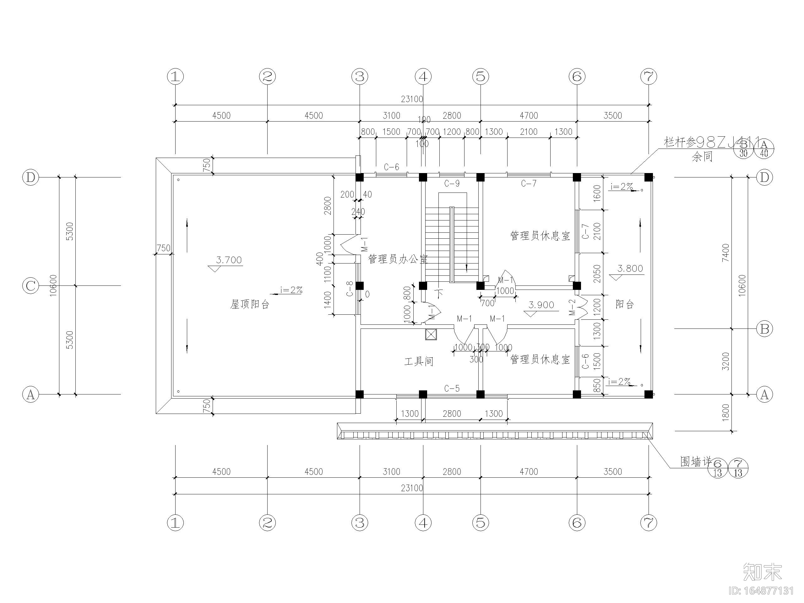 48套公厕建筑施工图设计_CAD施工图下载【ID:164877131】