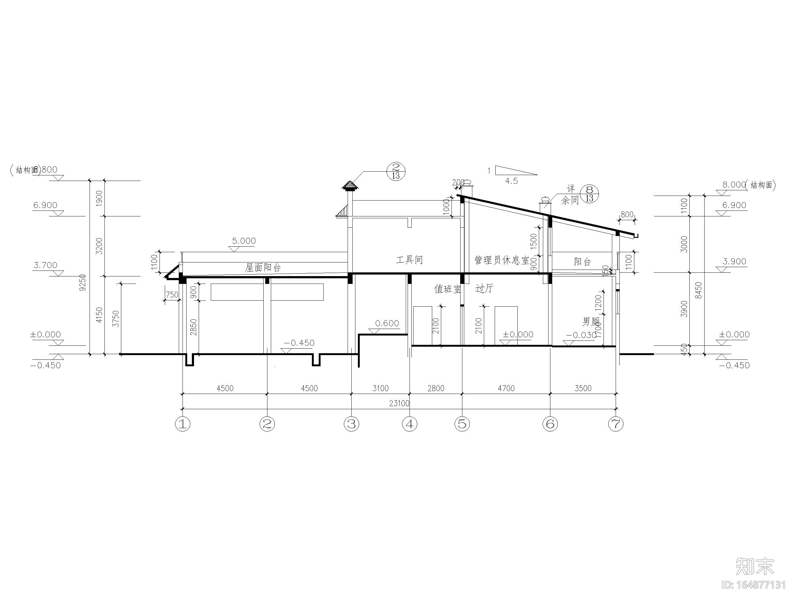 48套公厕建筑施工图设计_CAD施工图下载【ID:164877131】