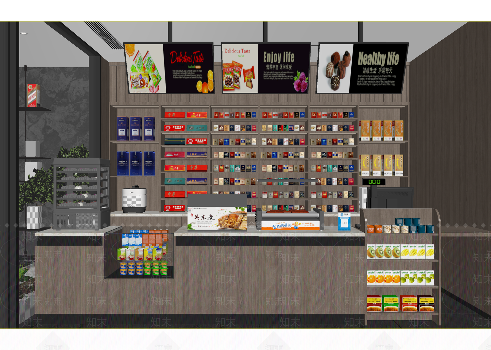 新中式便利店3D模型下载【ID:1215151071】