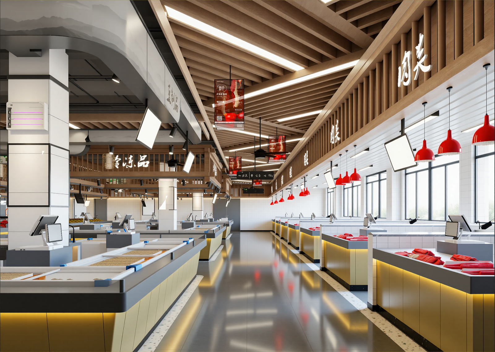 现代超市3D模型下载【ID:1215048169】