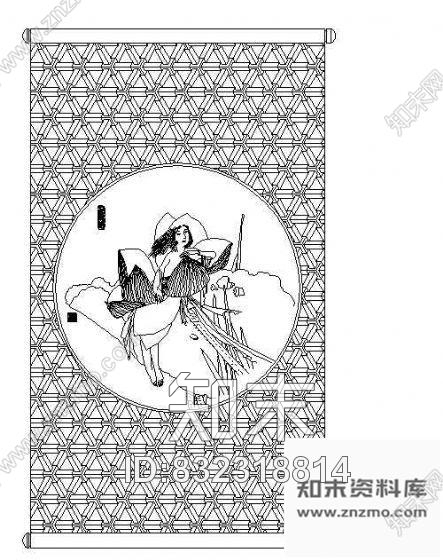 图块/节点装饰画图块4施工图下载【ID:832318814】