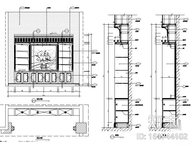 [深圳]某售楼中心施工图（含效果）cad施工图下载【ID:161744102】