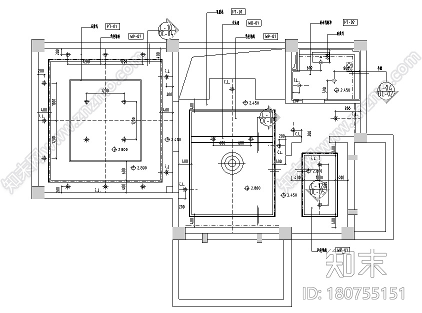 [云南]大理王宫别院样板间四居室设计施工图（附效果图）cad施工图下载【ID:180755151】