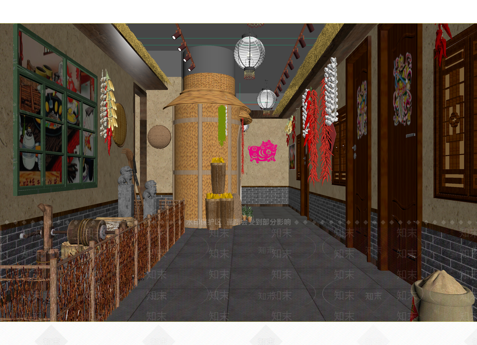 中式火锅店3D模型下载【ID:1214741007】