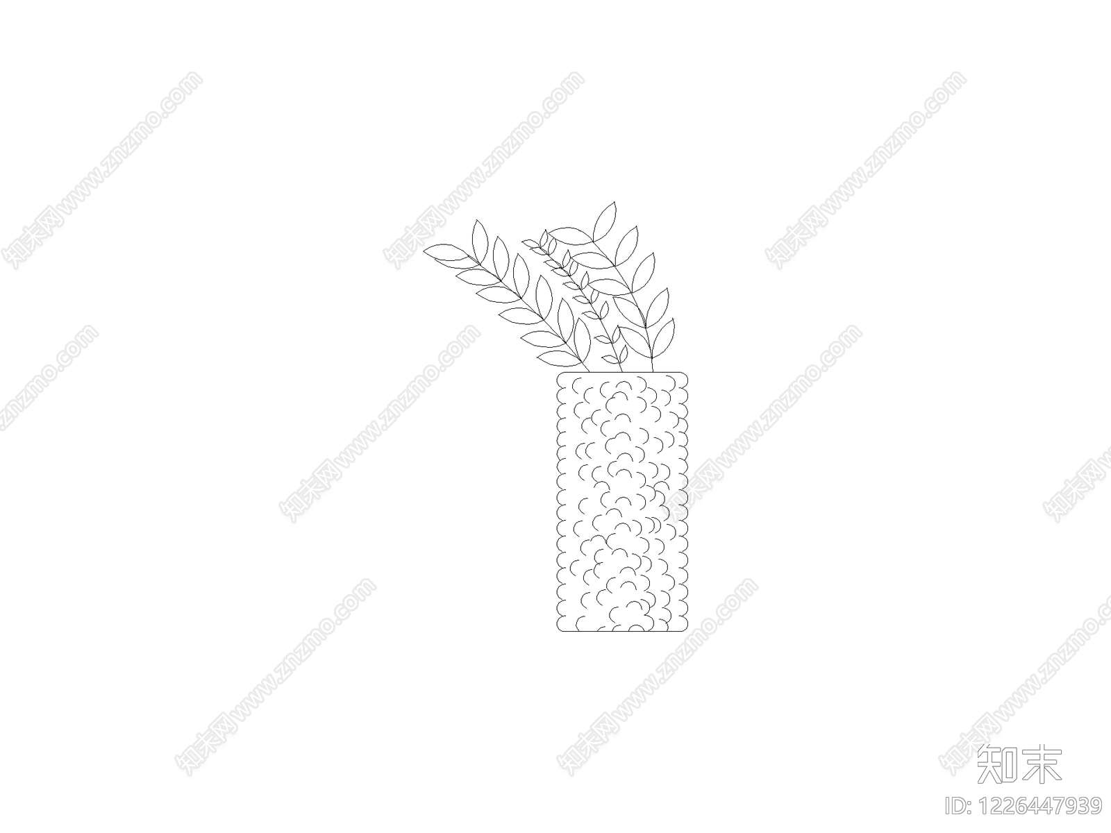摆件cad施工图下载【ID:1226447939】