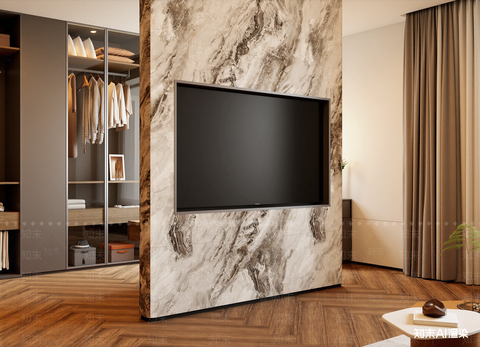 现代衣帽间3D模型下载【ID:1214655958】