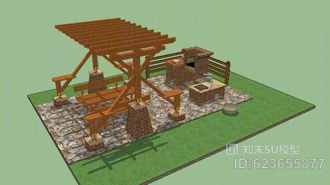 克蒂烤架SU模型下载【ID:623655877】