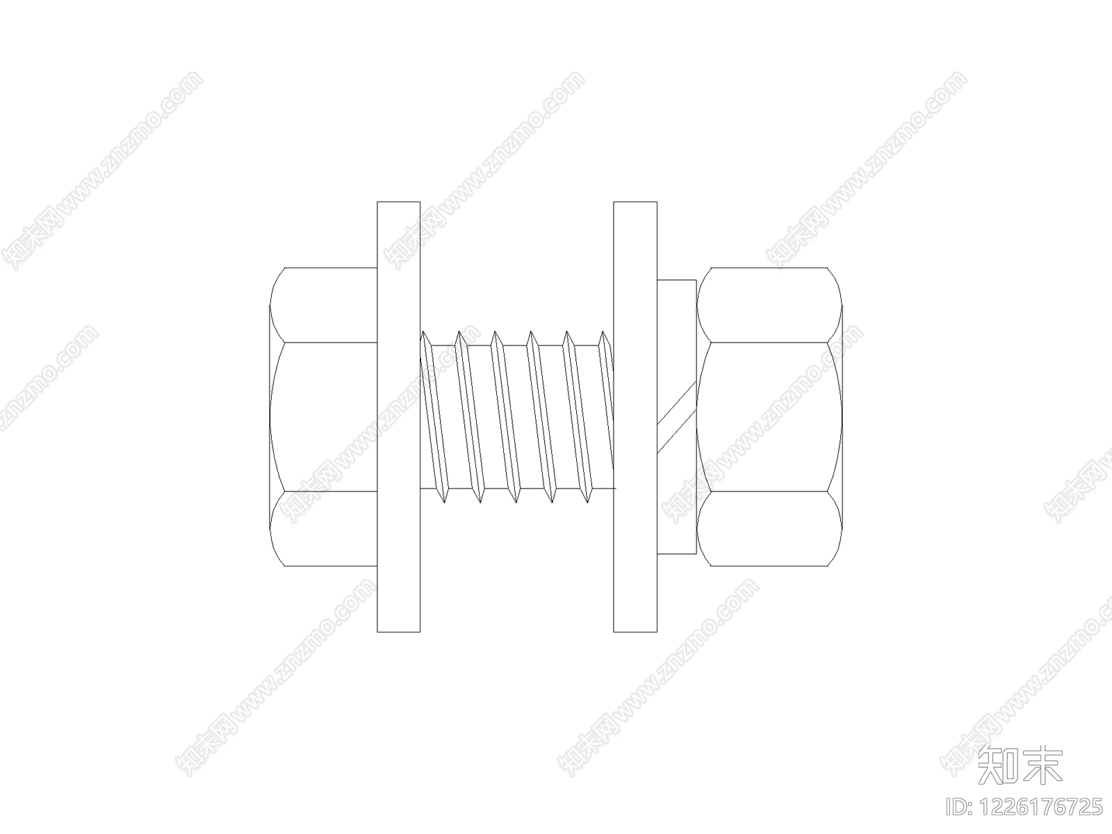 五金管件cad施工图下载【ID:1226176725】